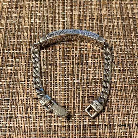 Brighton Sisters ID Bracelet Retired Silver-Plated Heart Link 7.75” Gift - Picture 9 of 10